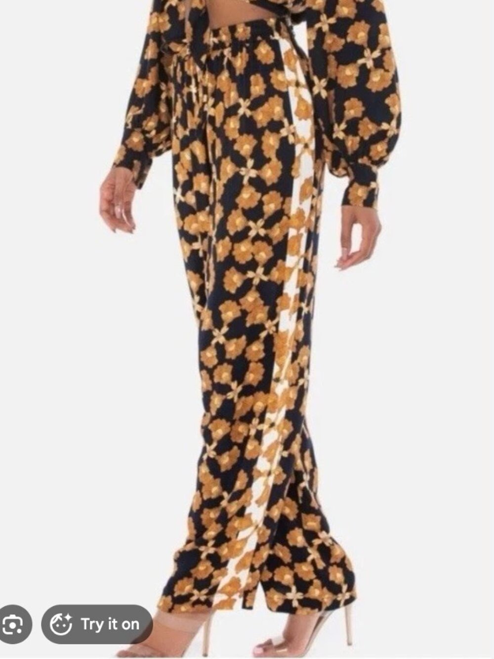 MINKPINK Nour Elastic Waist PJ Joggers - Floral Printed Crepe de Chine Pants